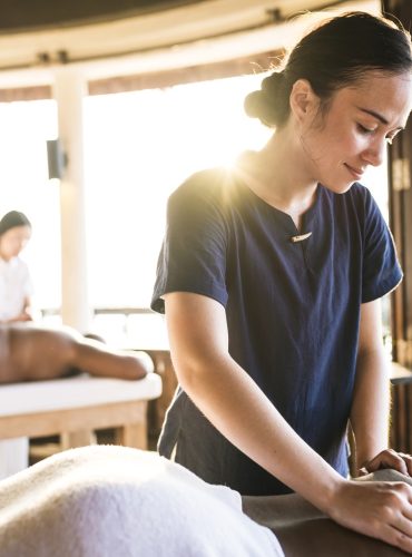Massage therapist at a spa Massage therapist at a spa